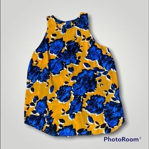 Who What Wear Floral Sleeveless Blouse Size XL